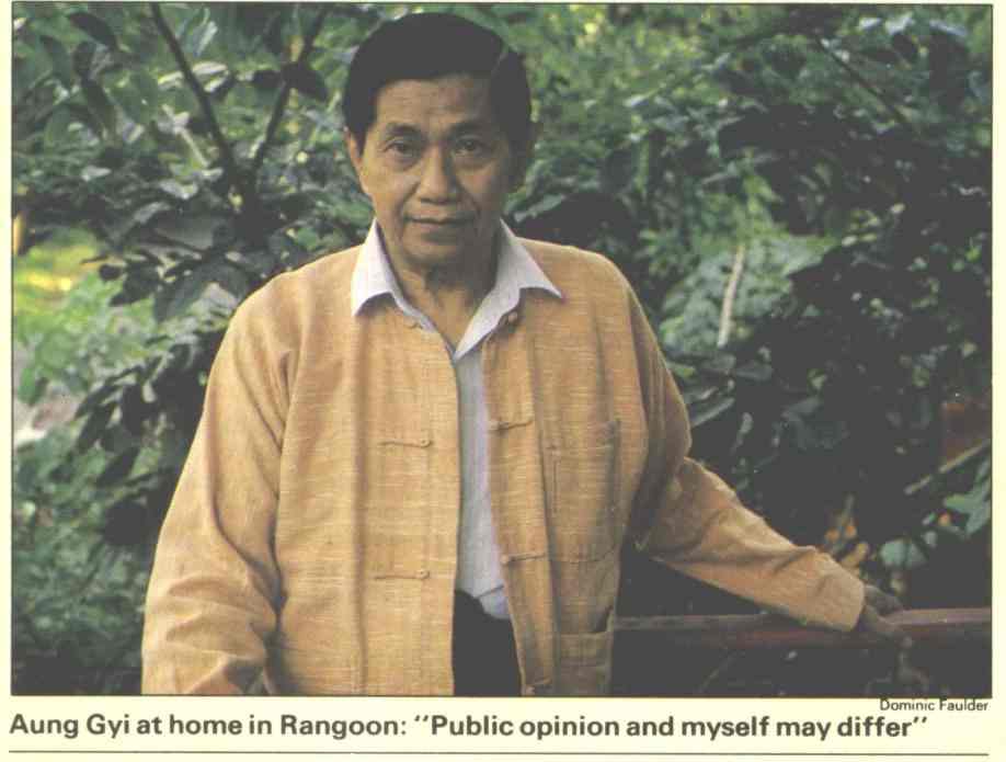 Aung Gyi in Rangoon 1989